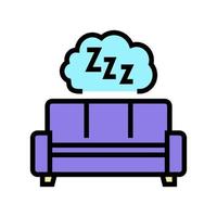 sovande mens fritid färg ikon vektor illustration