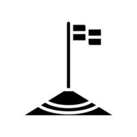 Eckstoß-Glyphen-Symbol-Vektor-Illustration vektor