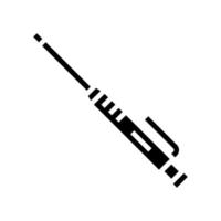 Bleistift Tischler Glyphe Symbol Vektor Illustration