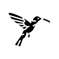 colibri-Vogel-Glyphen-Symbol-Vektor-Illustration vektor