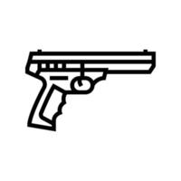 Randfeuergewehr Linie Symbol Vektor Illustration