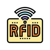 rfid drahtloses Zeichen Farbe Symbol Vektor Illustration