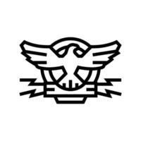 Wappen mit Adlerlinie Symbol Vektor Illustration