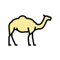 Kamel Tier Farbe Symbol Vektor Illustration