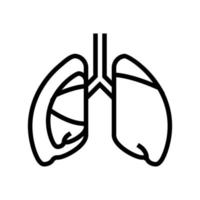 pneumothorax sjukdom linje ikon vektorillustration vektor