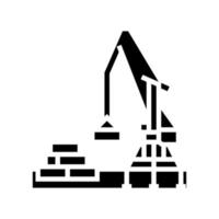 Boje Hafen Glyphe Symbol Vektor Illustration