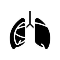 pneumothorax sjukdom linje ikon vektorillustration vektor