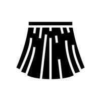 Rock Dame Kleidung Glyphe Symbol Vektor Illustration