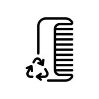 Zero Waste hölzerne Jakobsmuscheln Symbol Vektor Umriss Illustration