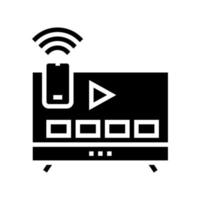 Smart-TV-Glyphen-Symbol-Vektor-Illustration vektor