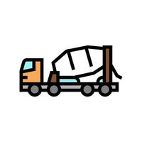 LKW Beton Transport Farbe Symbol Vektor Illustration