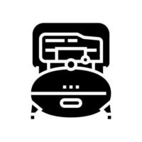 Glyph-Symbol-Vektorillustration für Industrieluftkompressoren vektor