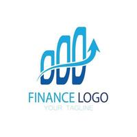 Business Finance und Marketing Logo Vektor Illustration Vorlage Icon Design Finanzbuchhaltung Logo mit modernem Vektorkonzept