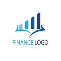 Business Finance und Marketing Logo Vektor Illustration Vorlage Icon Design Finanzbuchhaltung Logo mit modernem Vektorkonzept