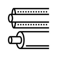 Isoliermaterial Rolle Symbol Leitung Vektor Illustration