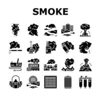 rök och dimma ånga samling ikoner som vektor
