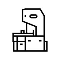 Sägewerk Fabrik Maschinenlinie Symbol Vektor Illustration