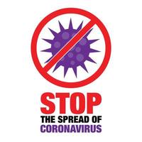 stoppa spridningen av coronavirus symbol tecken ikon illustration vektor