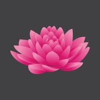 schöne Gradienten-Lotusblumen-Vektorvorlage vektor