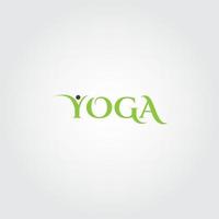 enkel grön yoga logotyp illustration vektor