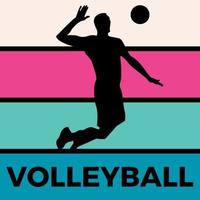 Volleyball Silhouette Sport Aktivität Vektorgrafik vektor