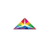 buntes Pop-Prisma-Regenbogen-Logo vektor