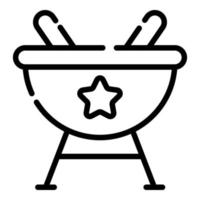 Essen, Grill-Symbol, Vektordesign Symbol für den Unabhängigkeitstag der USA. vektor