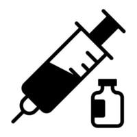 impfstoff, injektionssymbol, gesundheitswesen und medizinisches symbol. vektor
