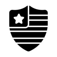 Schild, Flaggen-Glyphen-Symbol, Vektordesign Symbol für den Unabhängigkeitstag der USA. vektor