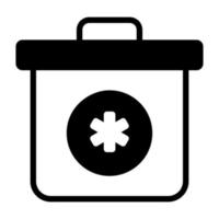 Erste-Hilfe-Box-Symbol, Gesundheitswesen und medizinisches Symbol. vektor