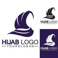 Hijab-Logo-Design-Vektorvorlage vektor