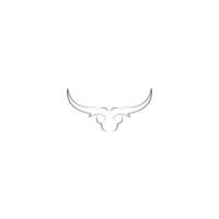 Stier-Logo-Vektor-Illustration-design vektor