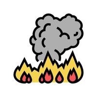 brand rök färg ikon vektor illustration