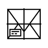 Paketkastenlinie Symbol Vektor Illustration