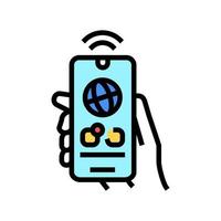 Farbsymbol-Vektorillustration der mobilen App für die Internetkommunikation vektor