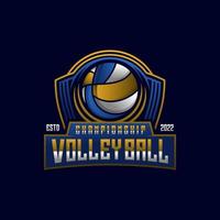 volley boll logotyp design vektor mall