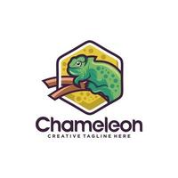kameleont maskot logotyp design vektor illustration