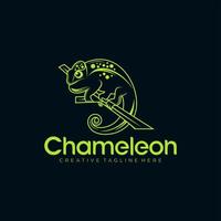 Chamäleon-Maskottchen-Logo-Design-Vektor-Illustration vektor