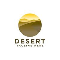 Wüsten-Logo-Vorlage. Wüstenlogo isoliert. Wüstenvektorillustration. vektor