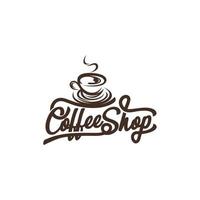 coffee shop logotyp design vektor illustration mall