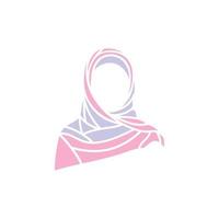 hijab logotyp vektor. hijab vektor grafisk design.