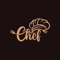 Küchenchef-Design-Logo-Vorlage vektor
