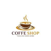 Café-Logo-Design-Vektor-Illustration-Vorlage vektor