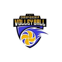 Volleyball-Logo-Vektor-Design-Vorlage vektor