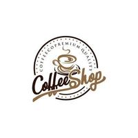 coffee shop logotyp design vektor illustration mall