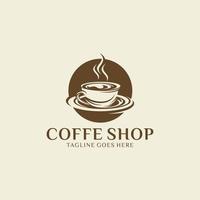 Café-Logo-Design-Vektor-Illustration-Vorlage vektor