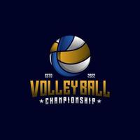 volley boll logotyp design vektor mall