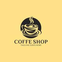 coffee shop logotyp design vektor illustration mall