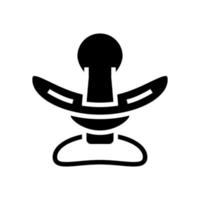 Nippel Schnuller Baby Glyphe Symbol Vektor Illustration