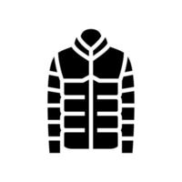 Jacke Kleidung Glyphen-Symbol Vektor-Illustration vektor